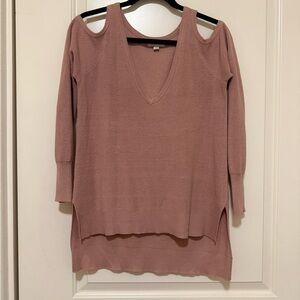 14th & Union Blush Pink Cold Shoulder Sweater